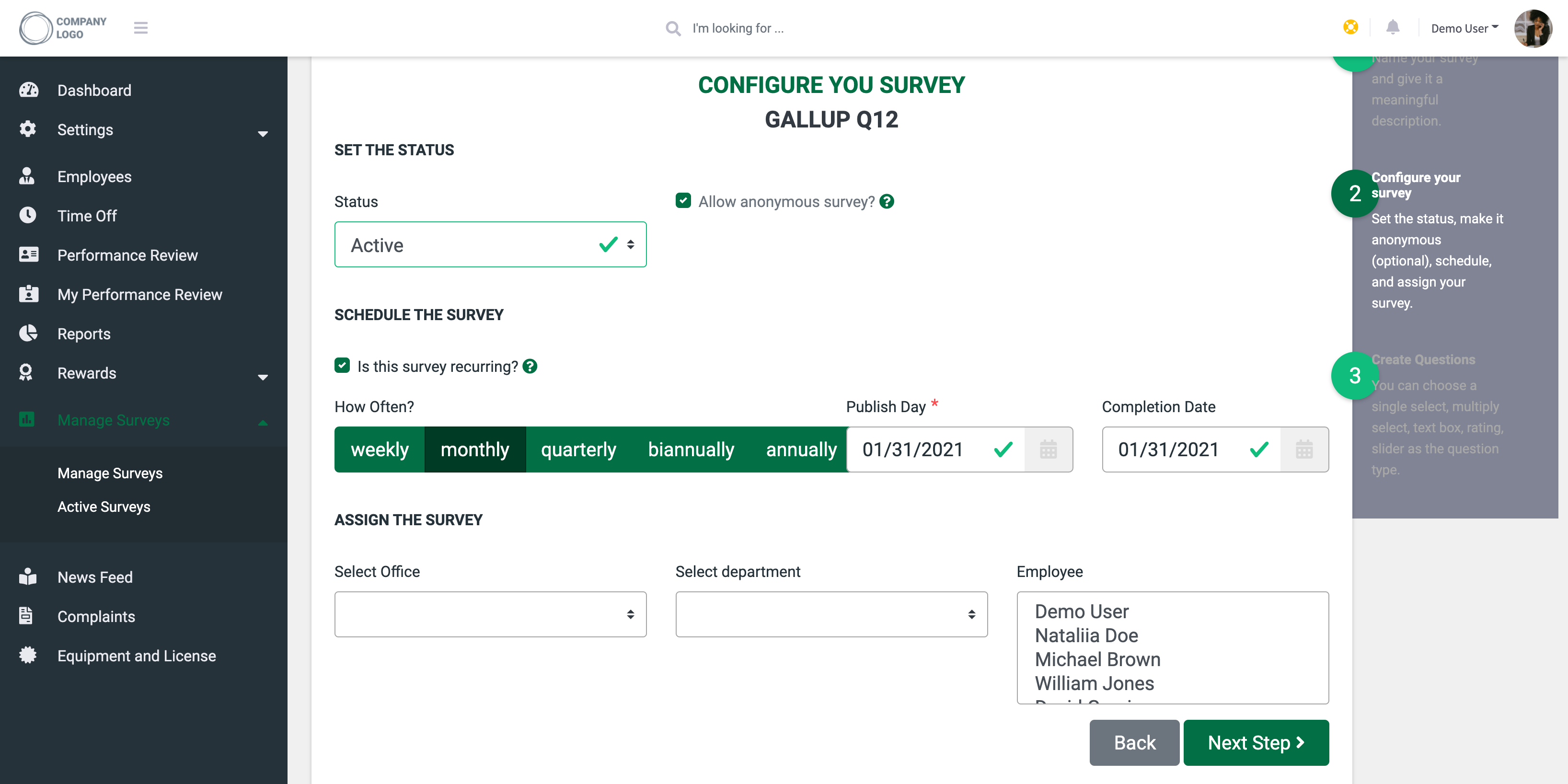 Gallup Organization Survey